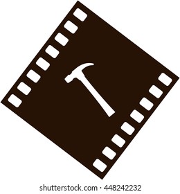 Hammer icon flat style stock vector illustration