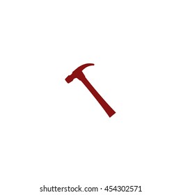 Hammer icon flat style stock vector illustration