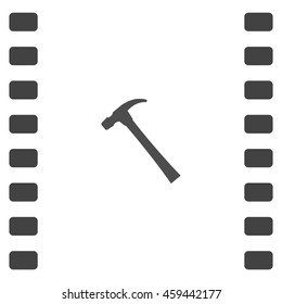 Hammer icon flat style stock vector illustration