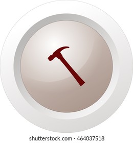 Hammer icon flat style stock vector illustration
