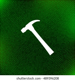 Hammer icon flat style stock vector illustration