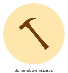 Hammer icon flat style stock vector illustration