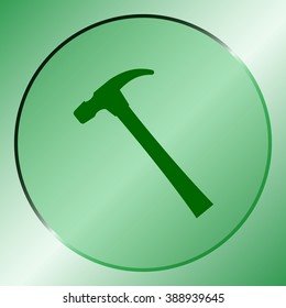 Hammer icon flat style vector icon