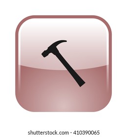Hammer icon flat style vector icon