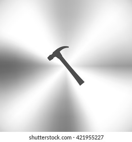 Hammer icon flat style vector icon