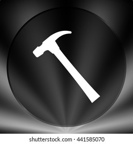 Hammer icon flat style vector icon