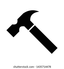 Hammer Icon Flat Vector Illustration