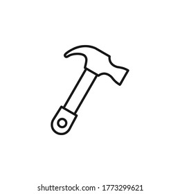 Hammer-Symbol, flache Vektorgrafik