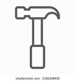 icono de martillo, vector de martillo, ilustración de herramienta