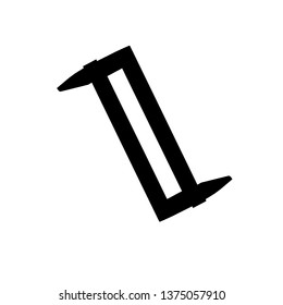 hammer icon, for graphic design of logo, emblem, symbol, sign, isolated on white background. Hand drawn, vector illustration