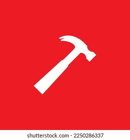 Hammer icon, graphic resource template, vector illustration.