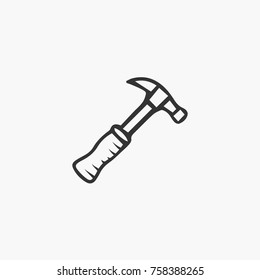 hammer icon gray