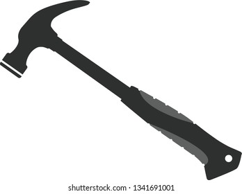hammer icon with a gray rubber handle