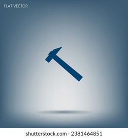 Hammer icon illustration flat icon