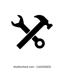 Hammer icon illustration isolated vector sign symbol.