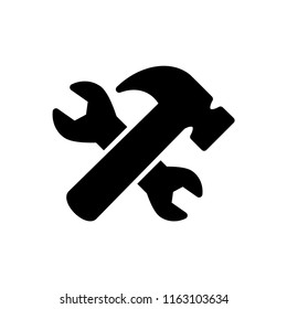 Hammer icon illustration isolated vector sign symbol.