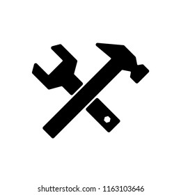 Hammer icon illustration isolated vector sign symbol.