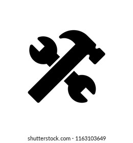 Hammer icon illustration isolated vector sign symbol.