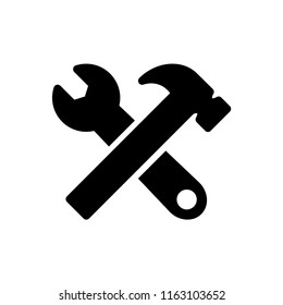 Hammer icon illustration isolated vector sign symbol.