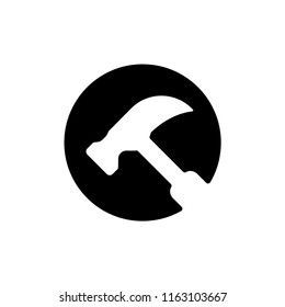 Hammer icon illustration isolated vector sign symbol.