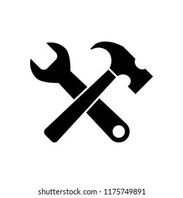 Hammer icon illustration isolated vector sign symbol.