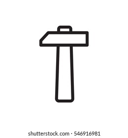 hammer icon illustration isolated vector sign symbol