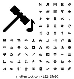 Hammer icon illustration isolated vector sign symbol. baby icons vector set. on white background