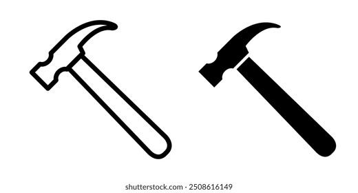Hammer icon illustration vector design template