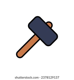 Hammer icon isolate white background vector stock illustration
