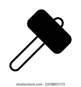 Hammer icon isolate white background vector stock illustration