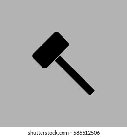 hammer icon. Isolated on gray background