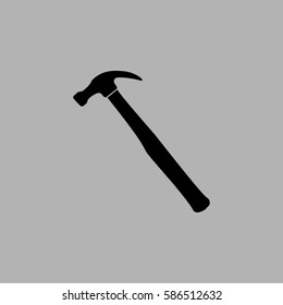 hammer icon. Isolated on gray background