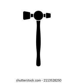 Hammer icon isolated on white background. Vector gavel illustration.