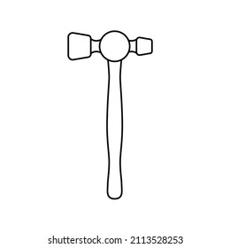 Hammer icon isolated on white background. Vector gavel illustration.