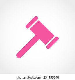 Hammer Icon Isolated on White Background