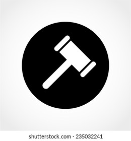 Hammer Icon Isolated on White Background