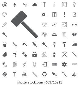 hammer icon isolated on white background