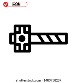 Hammer Icon isolated sign symbol vector illustration - high quality black style vector icons
