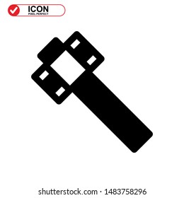 Hammer Icon isolated sign symbol vector illustration - high quality black style vector icons
