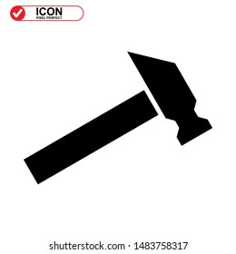 Hammer Icon isolated sign symbol vector illustration - high quality black style vector icons
