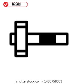 Hammer Icon isolated sign symbol vector illustration - high quality black style vector icons
