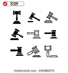 Hammer icon isolated sign symbol vector illustration - Collection of high quality black style vector icons
