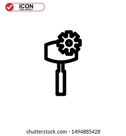 Hammer icon isolated sign symbol vector illustration - high quality black style vector icons
