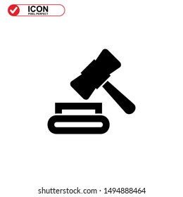 Hammer icon isolated sign symbol vector illustration - high quality black style vector icons
