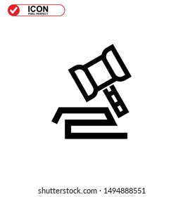 Hammer icon isolated sign symbol vector illustration - high quality black style vector icons
