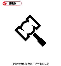 Hammer icon isolated sign symbol vector illustration - high quality black style vector icons

