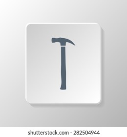 Hammer icon isolated. Hammer symbol. Hand tools. Vector illustration.