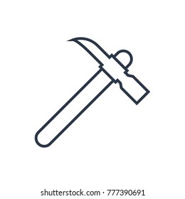 Hammer icon. Isolated workshop and hammer icon line style. Premium quality vector symbol drawing concept for your logo web mobile app UI design.