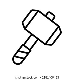 Hammer Icon Line Art Style Design Stock Vector (royalty Free 