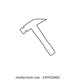 hammer icon line, symbol vector illustration 
